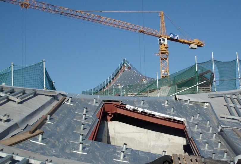 Elbphilharmonie, Elphi, Hamburg, Dach, Pailetten, Foliendach, Dacheinzelhalter, Patent, Roof-PIN, Pailletten